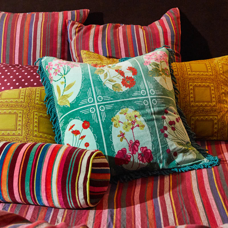 Gigi Velvet Cushion forest by Sage & Clare