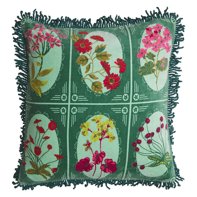Gigi Velvet Cushion forest by Sage & Clare