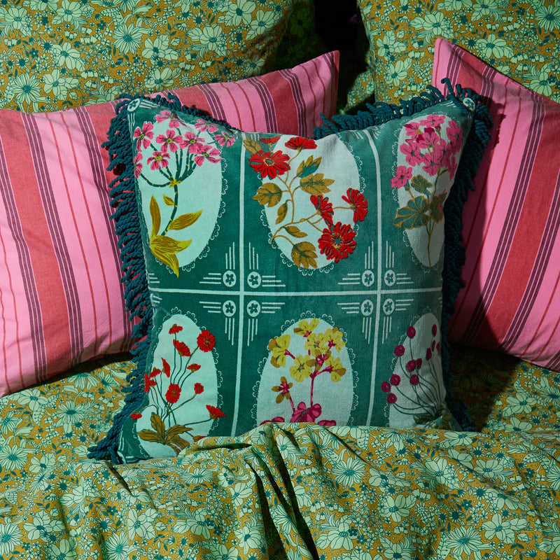 Gigi Velvet Cushion forest by Sage & Clare