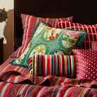 Gigi Velvet Cushion forest by Sage & Clare with fringed edges
