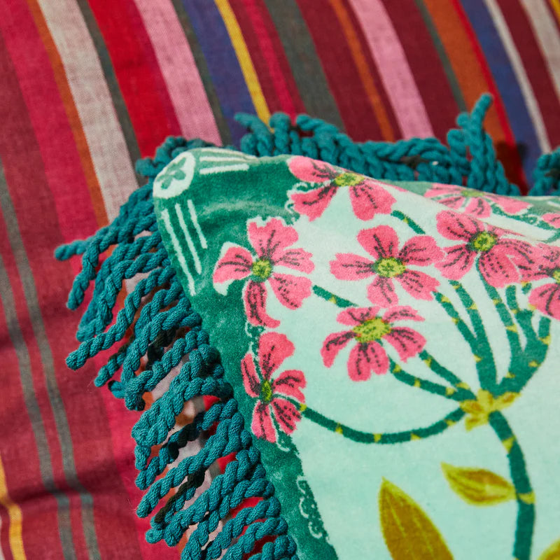 Gigi Velvet Cushion forest by Sage & Clare