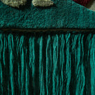 Wool wall hanging fringe detail