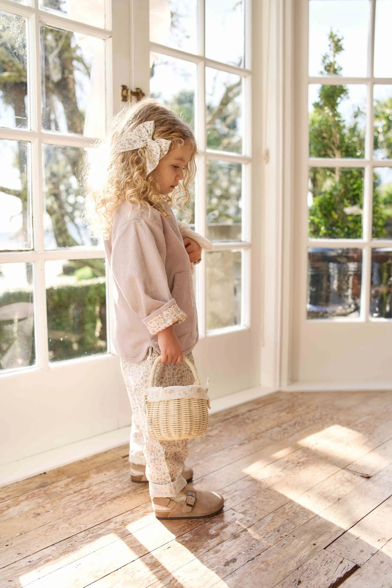 Girls light purple cord jacket by Jamie Kay