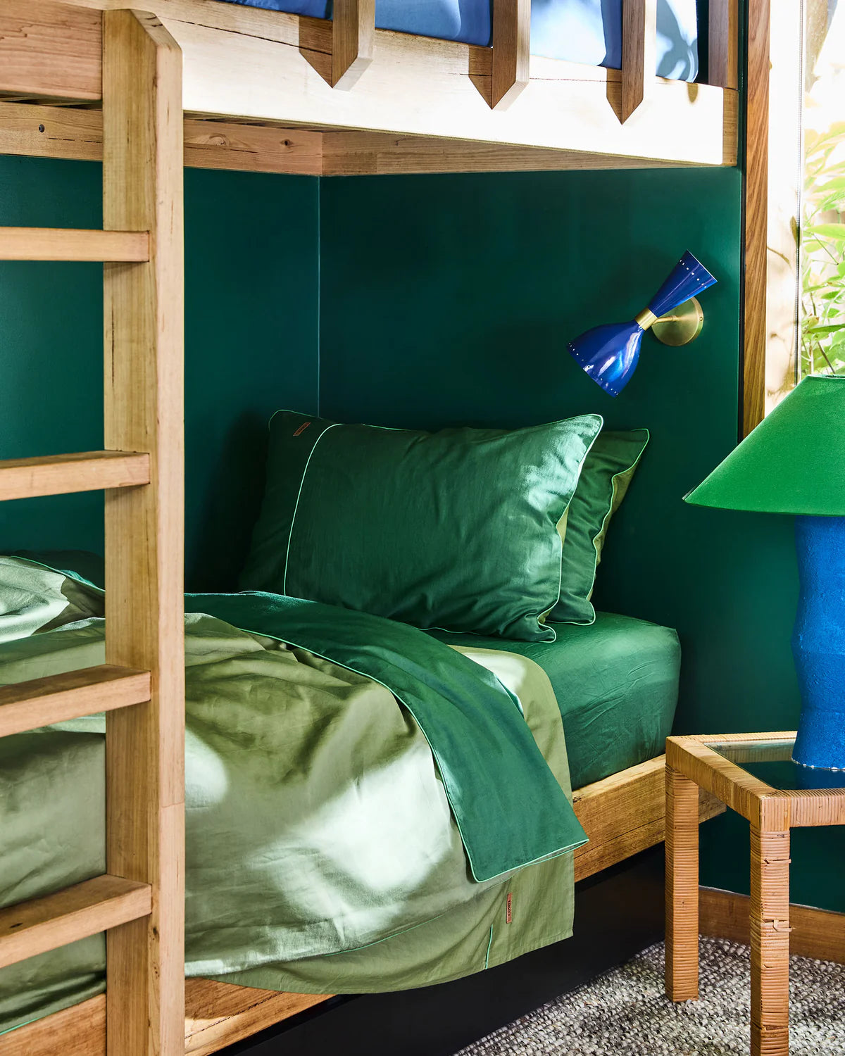 Glow In Fern Bamboo Cotton Fitted Sheet by Kip & Co