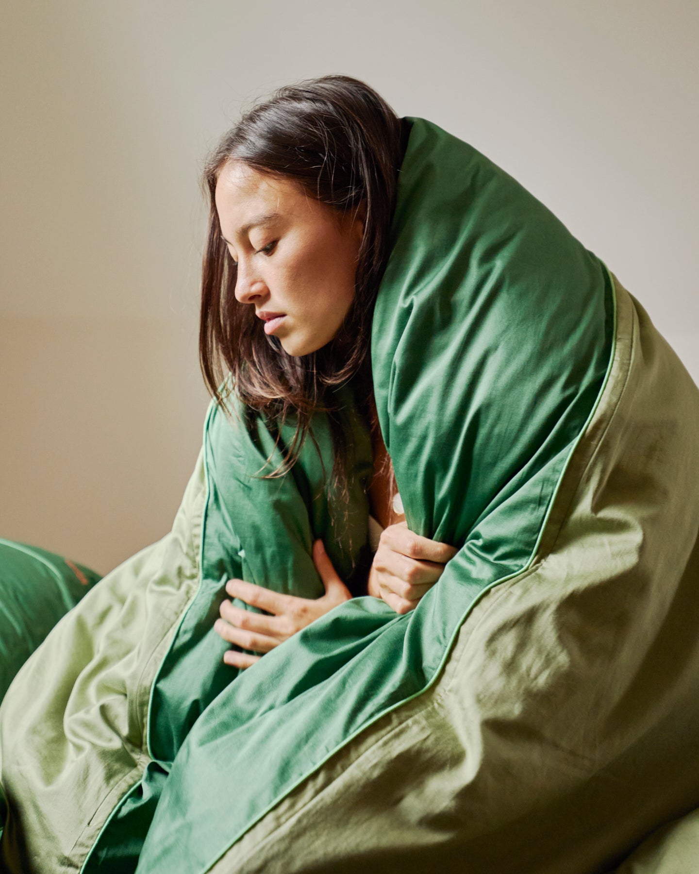 Glow In Green Bamboo Cotton Quilt Cover by Kip & Co