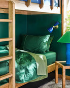 Glow In Green Bamboo Cotton Quilt Cover by Kip & Co
