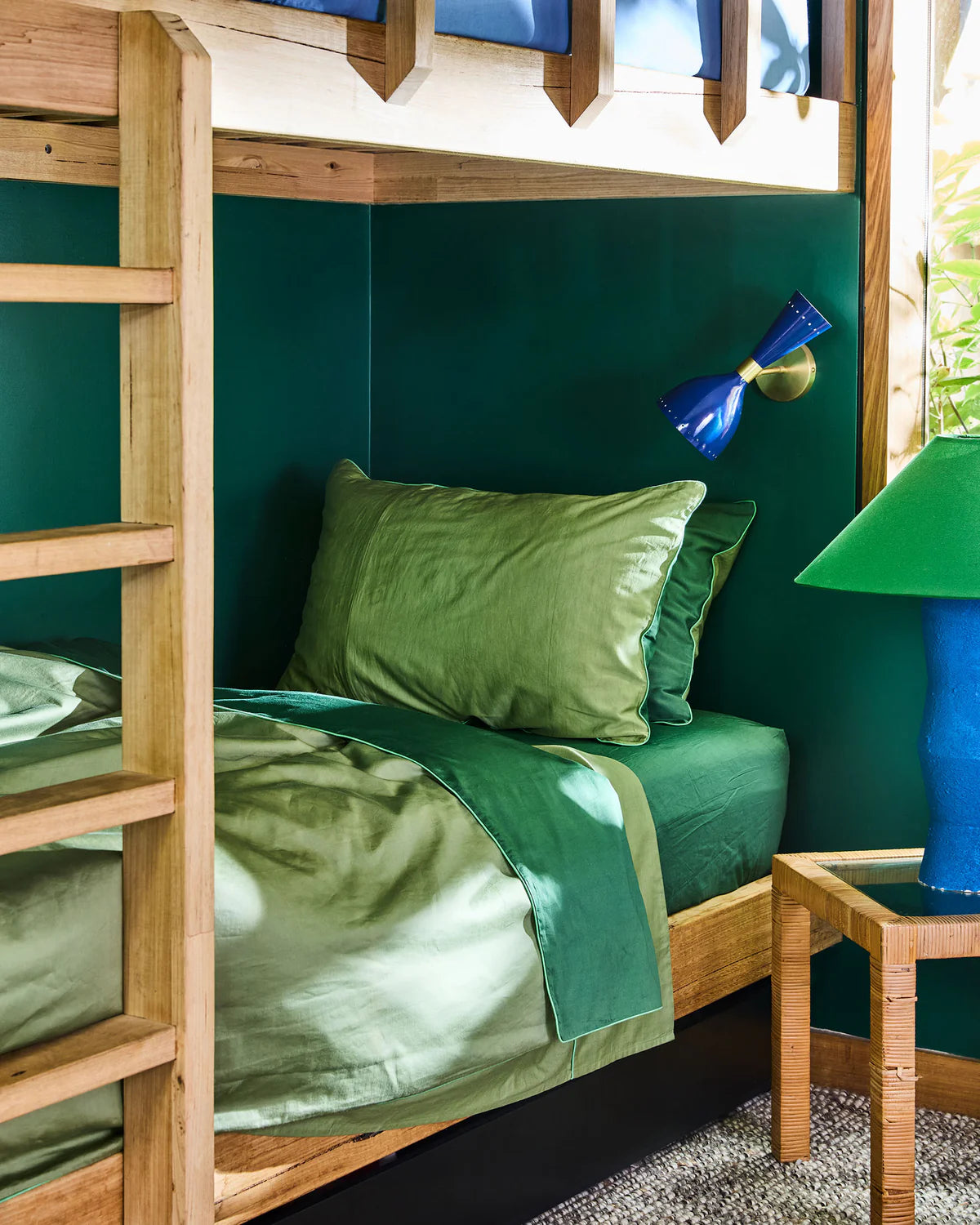 Glow In Green Bamboo Cotton Quilt Cover by Kip & Co