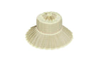 Overhead view of Lorna Murray Godesis Capri Play hat showing pleated brim construction and woven crown detail