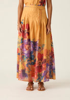 Grace Maxi Orange Floral Skirt by MOS The Label