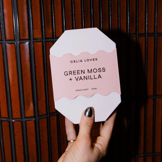 Green Moss & Vanilla Room Spray by Celia Loves