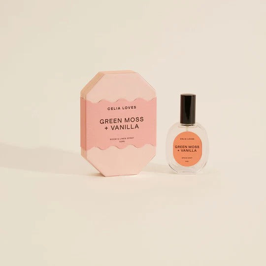 Green Moss & Vanilla Room Spray by Celia Loves