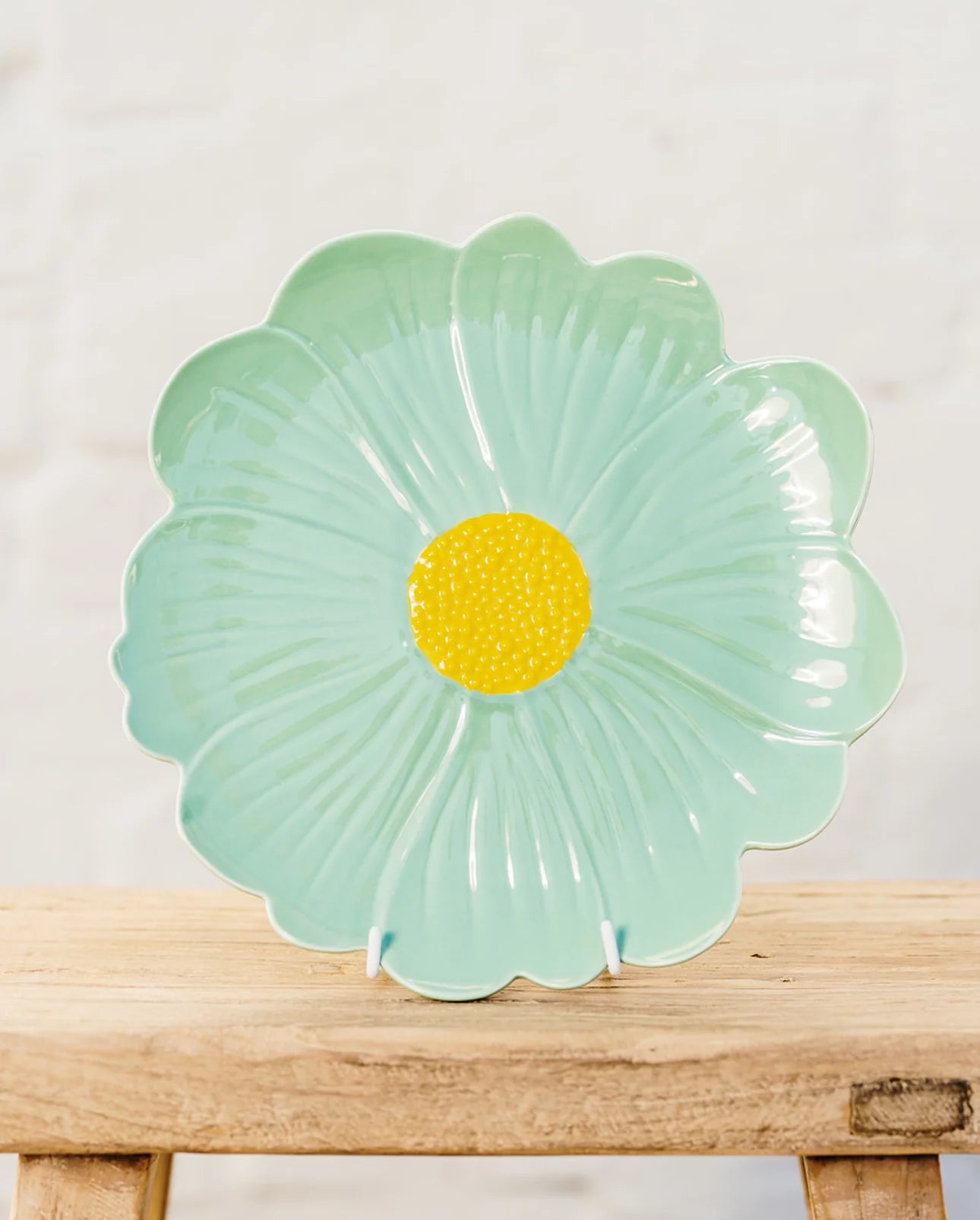 Green and yellow flower plate from Noss and Co