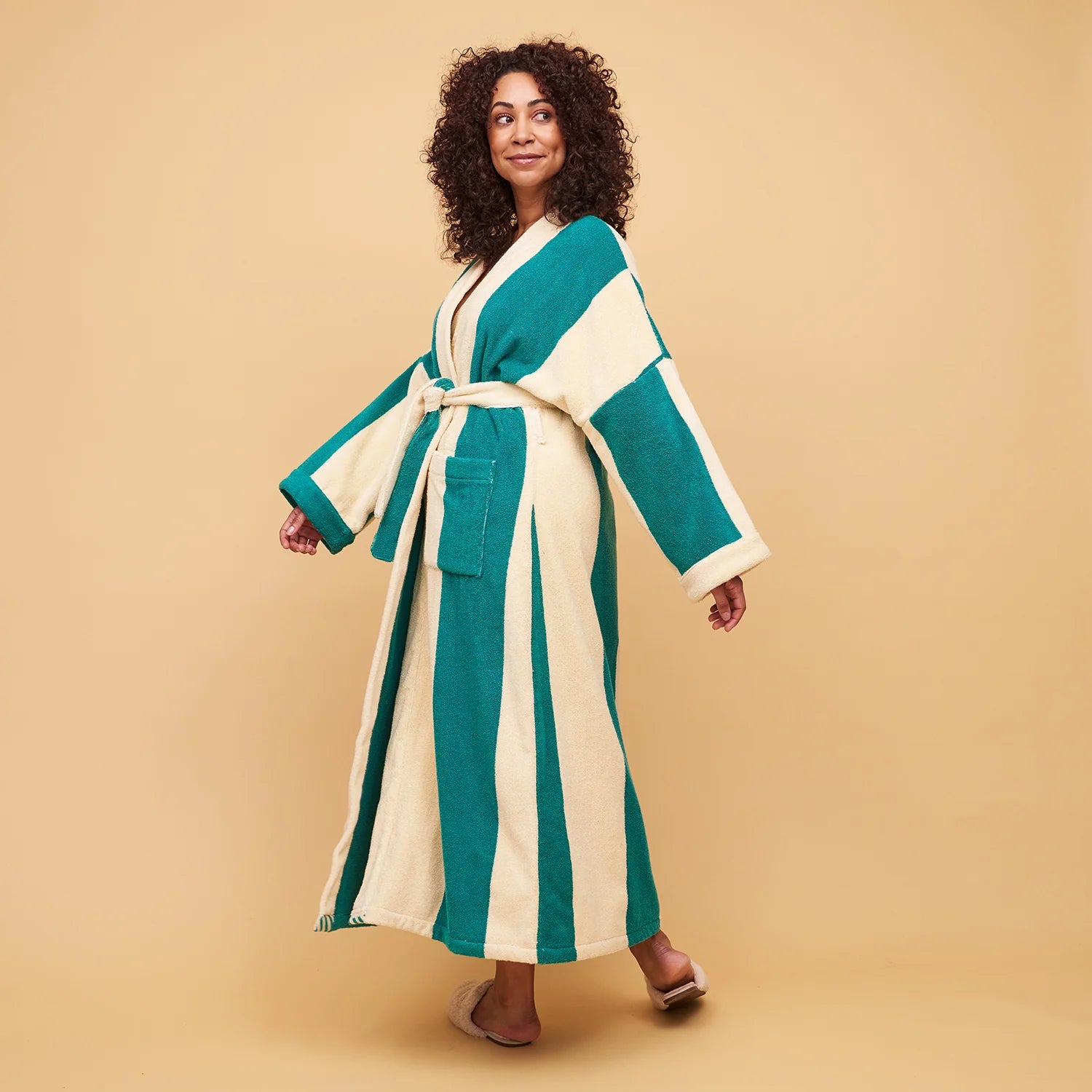 Halifax Towelling Robe - Teal by 