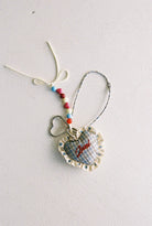 blue check bag charm by Juni