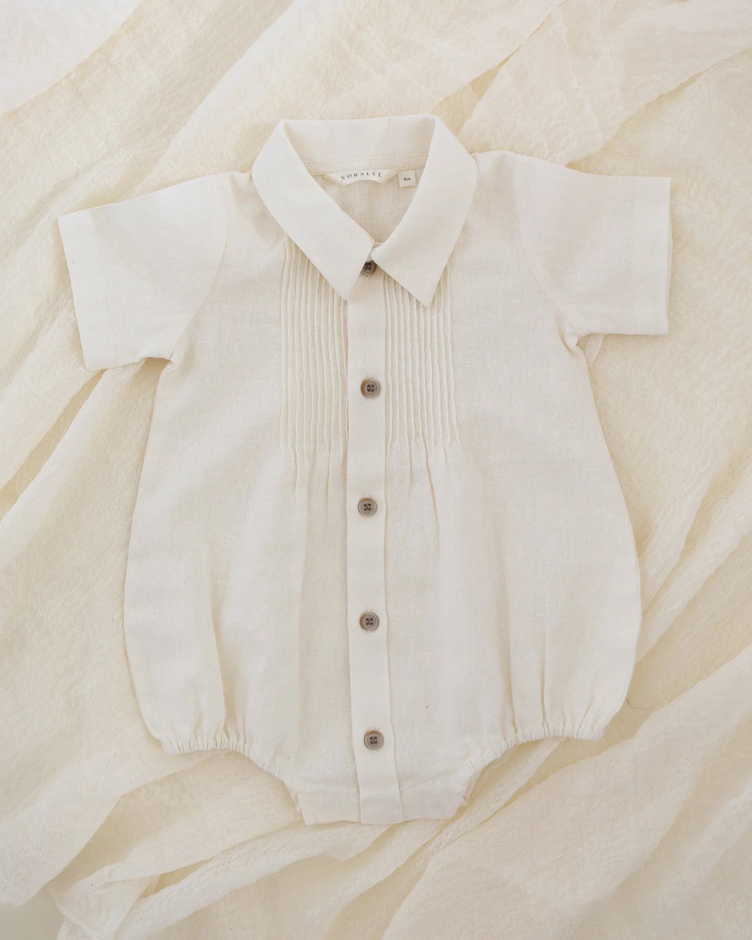 Henry Romper Ivory by Noralee