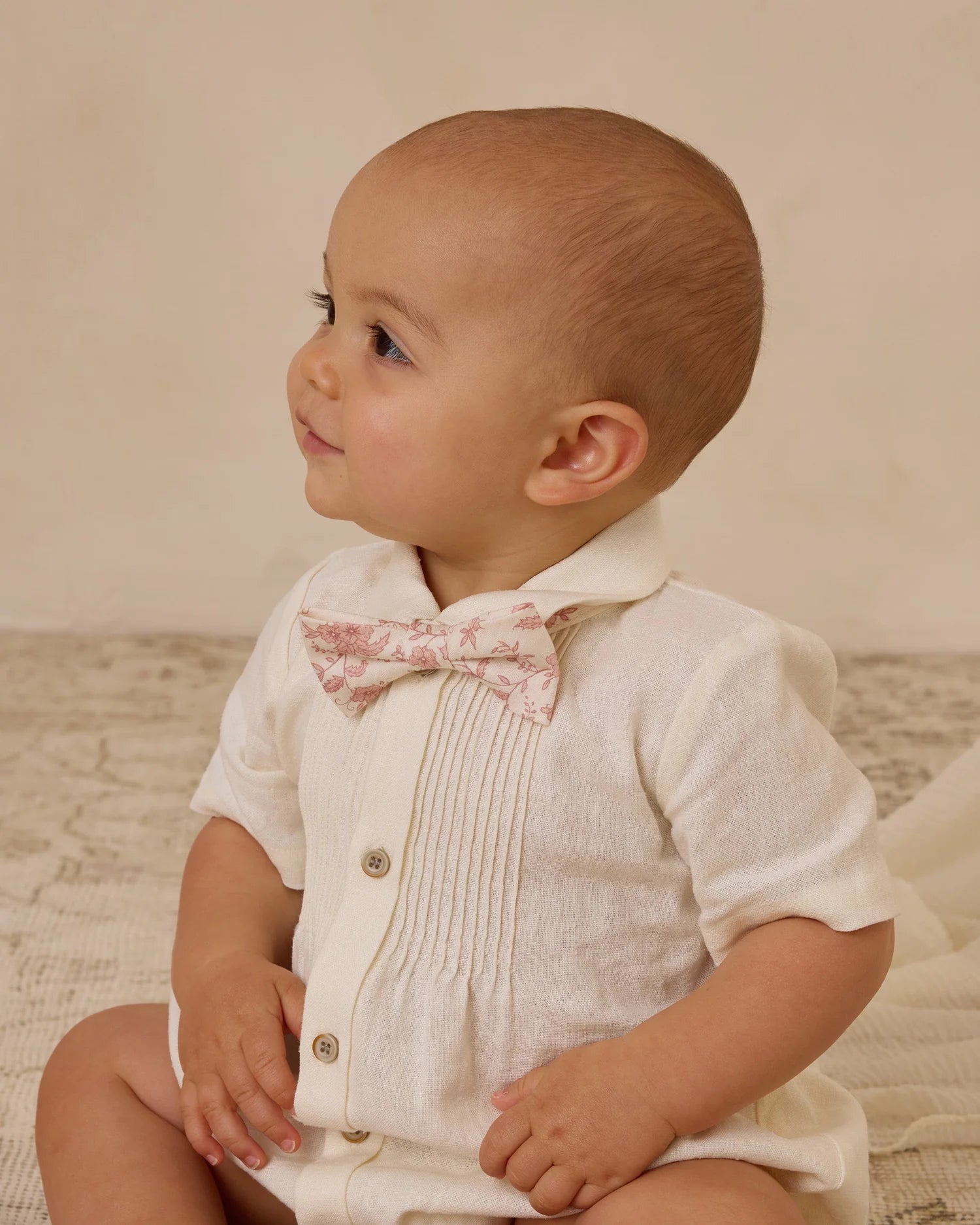 Henry Romper Ivory by Noralee