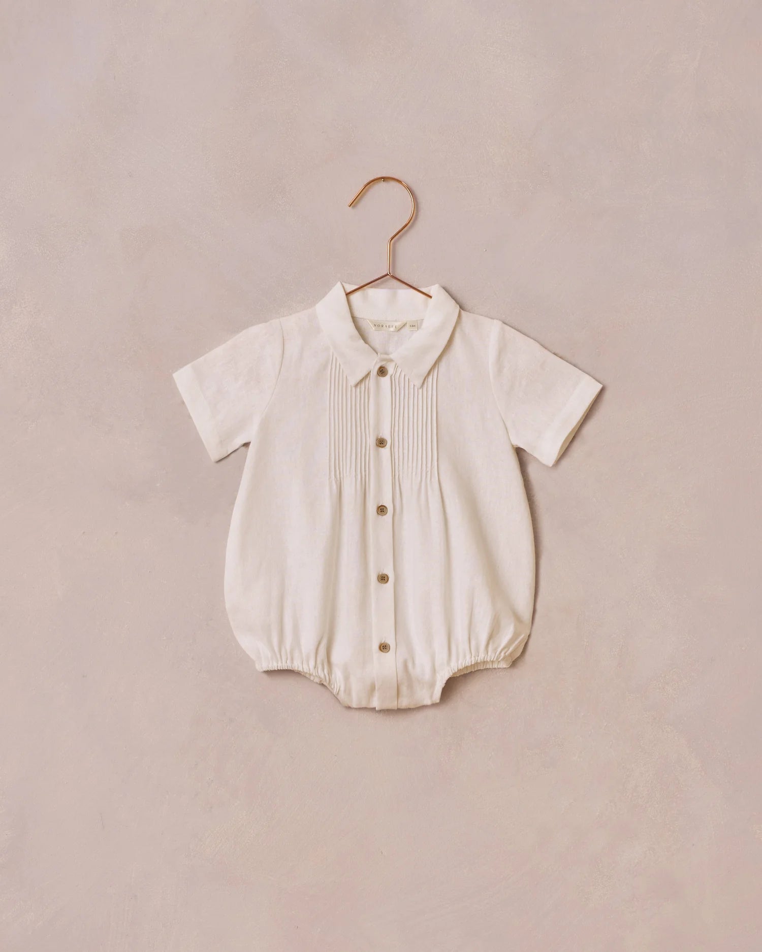 Henry Romper Ivory by Noralee