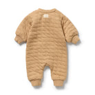 Back view of the Honey Fawn Organic Quilted Growsuit | Wilson + Frenchy