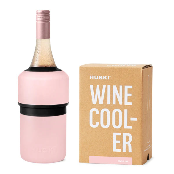 Huski wine cooler in powder pink colour