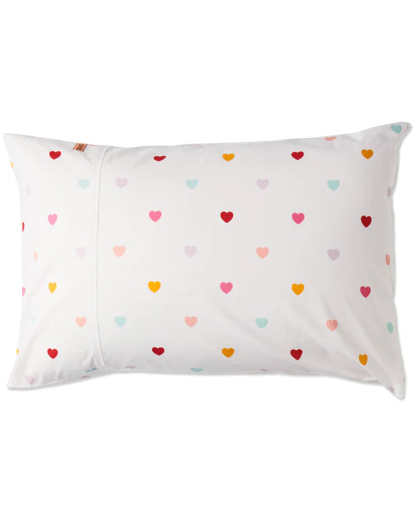 I Heart You Organic Cotton Pillowcases 2P Std Set by Kip & Co