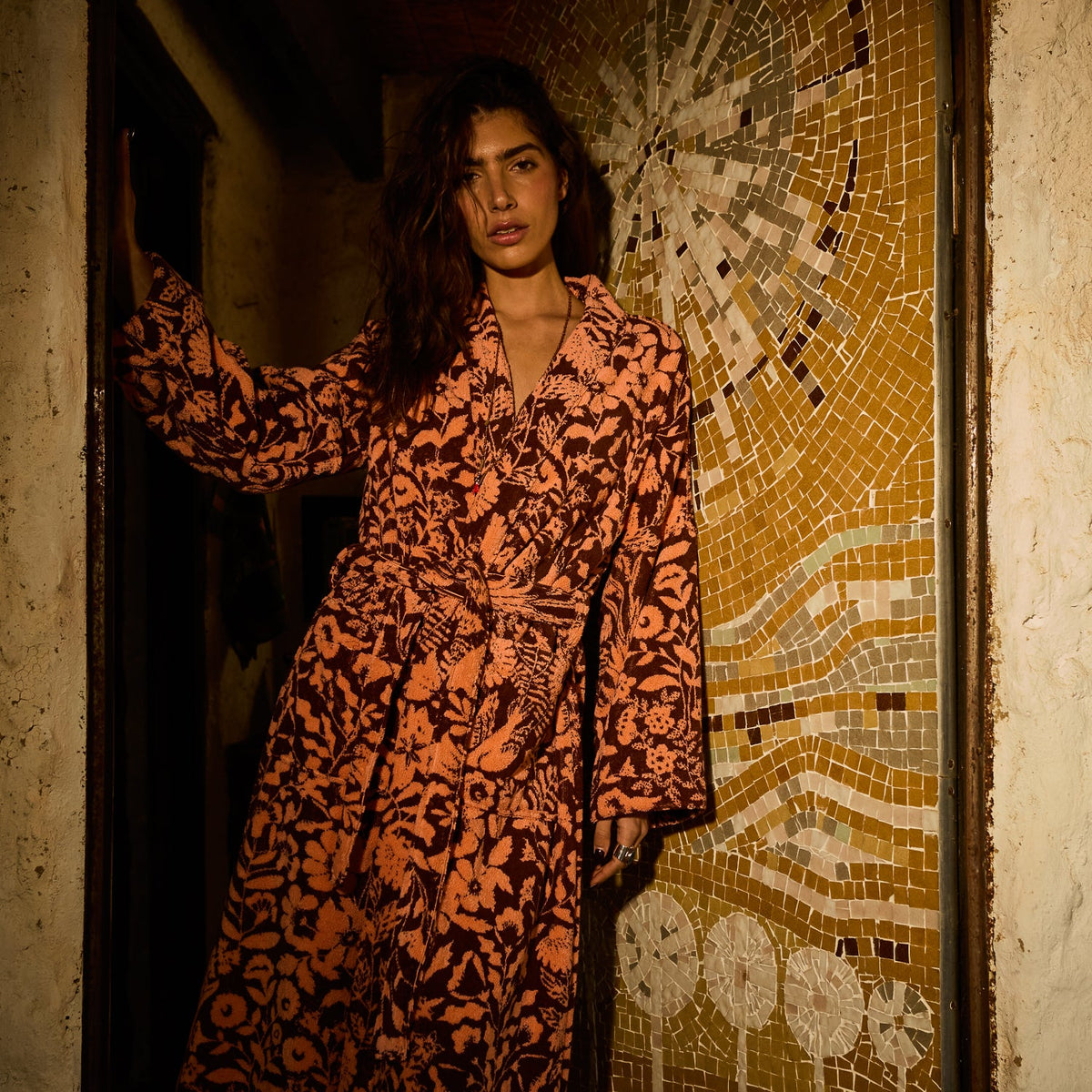 Indiana Towelling Robe - Carnelian by Sage & Clare
