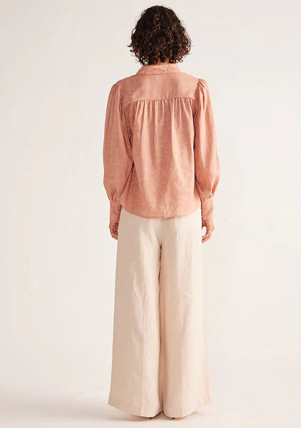Ines Blouse by MOS The Label Dusty Pink colour back view