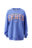 Isla Oversized Slouchy Crew - Vintage Blue Pink Clay Burnt Toffee Heritage by Ceres Life