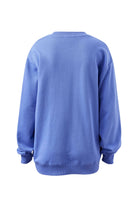 back of Isla Oversized Slouchy Crew - Vintage Blue Pink Clay Burnt Toffee Heritage | Ceres Life