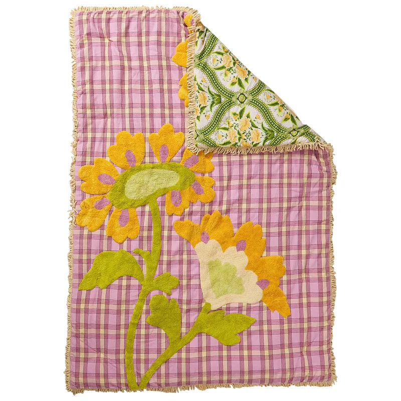 bright colour bedcover