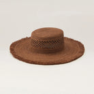 back view of Ivy Raffia Boater by Helen Kaminski