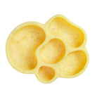 Aspen Gold marbled cloud-shaped dish with five curved compartments, top-down view