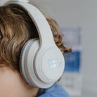 Pink Kidyears Kidywolf bluetooth headphones packaging box showing product features
