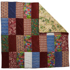 Kai Patchwork Bedcover – Garnet by Sage & Clare with velvet panels
