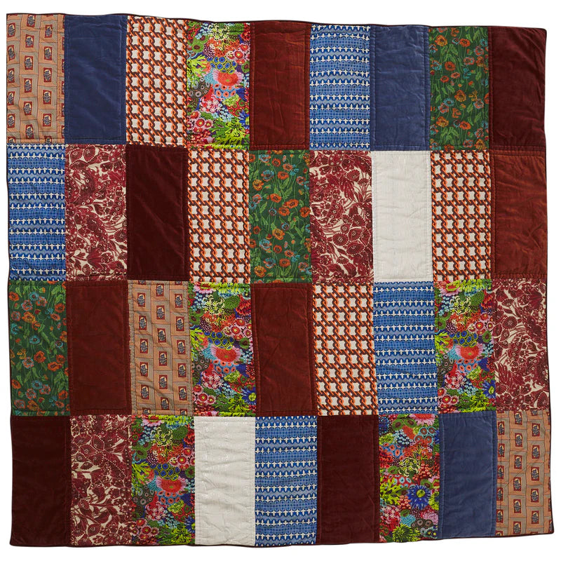Kai Patchwork Bedcover – Garnet by Sage & Clare