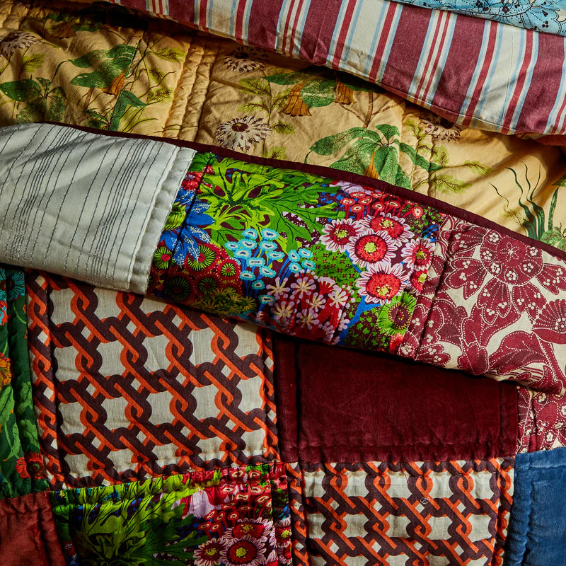 Kai Patchwork Bedcover – Garnet by Sage & Clare
