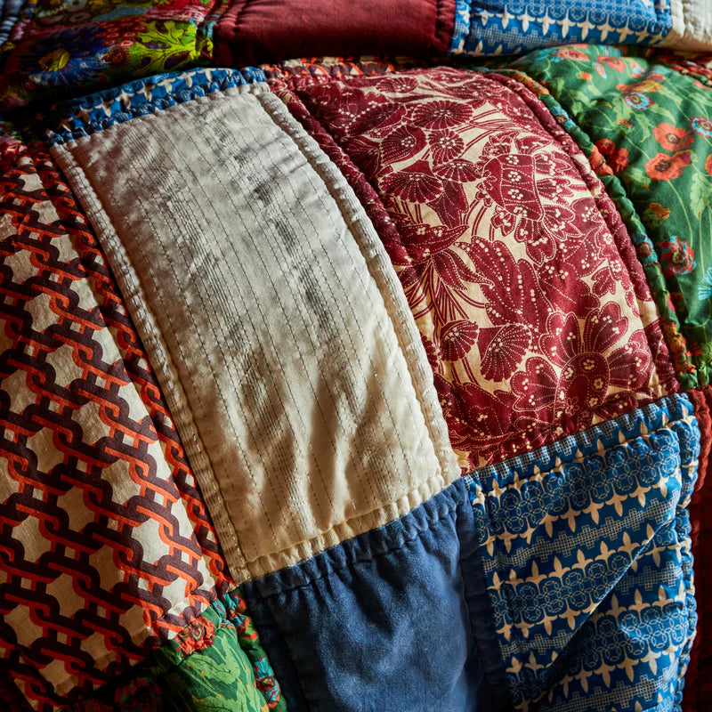 Kai Patchwork Bedcover – Garnet by Sage & Clare