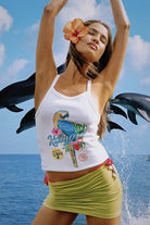 model wearing the Kalypso Beach Singlet by Sea Street