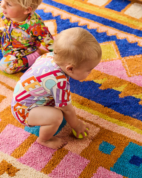 Kip & Co x The Beatles All You Need Is Love Organic Short Sleeve Romper