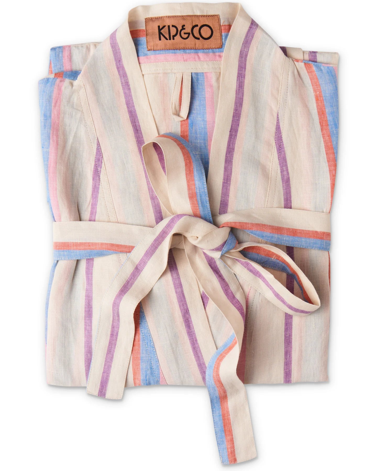 Kip & Co Maldives Stripe Linen Robe