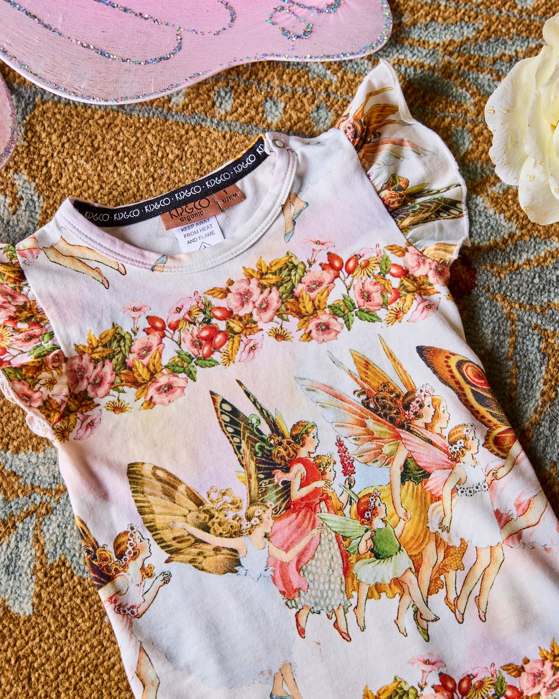 organic Kip&Co X Fairyland Friends Forever Organic Short Sleeve Frill Romper by Kip & Co