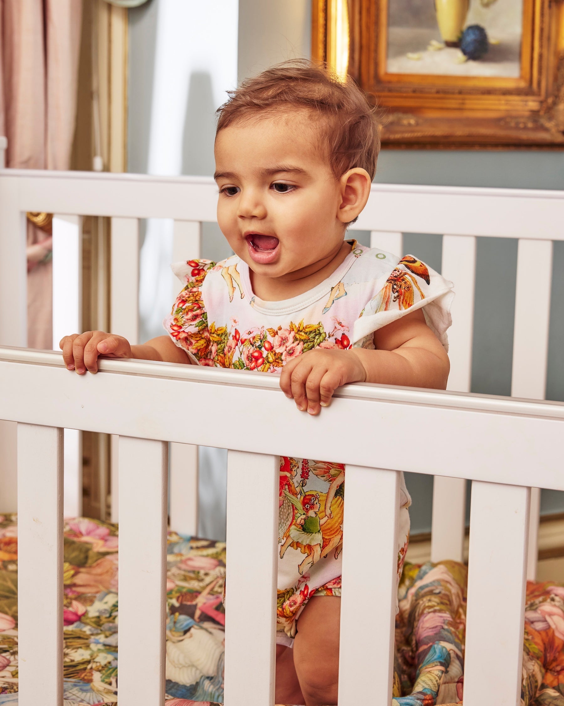 shop Kip & Co Kip&Co X Fairyland Friends Forever Organic Short Sleeve Frill Romper by Kip & Co online