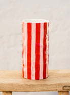 Large red and pink striped vase from Australian brand Noss & Co