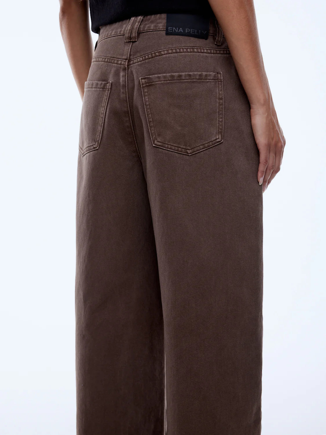 dark brown slouchy womens jeans