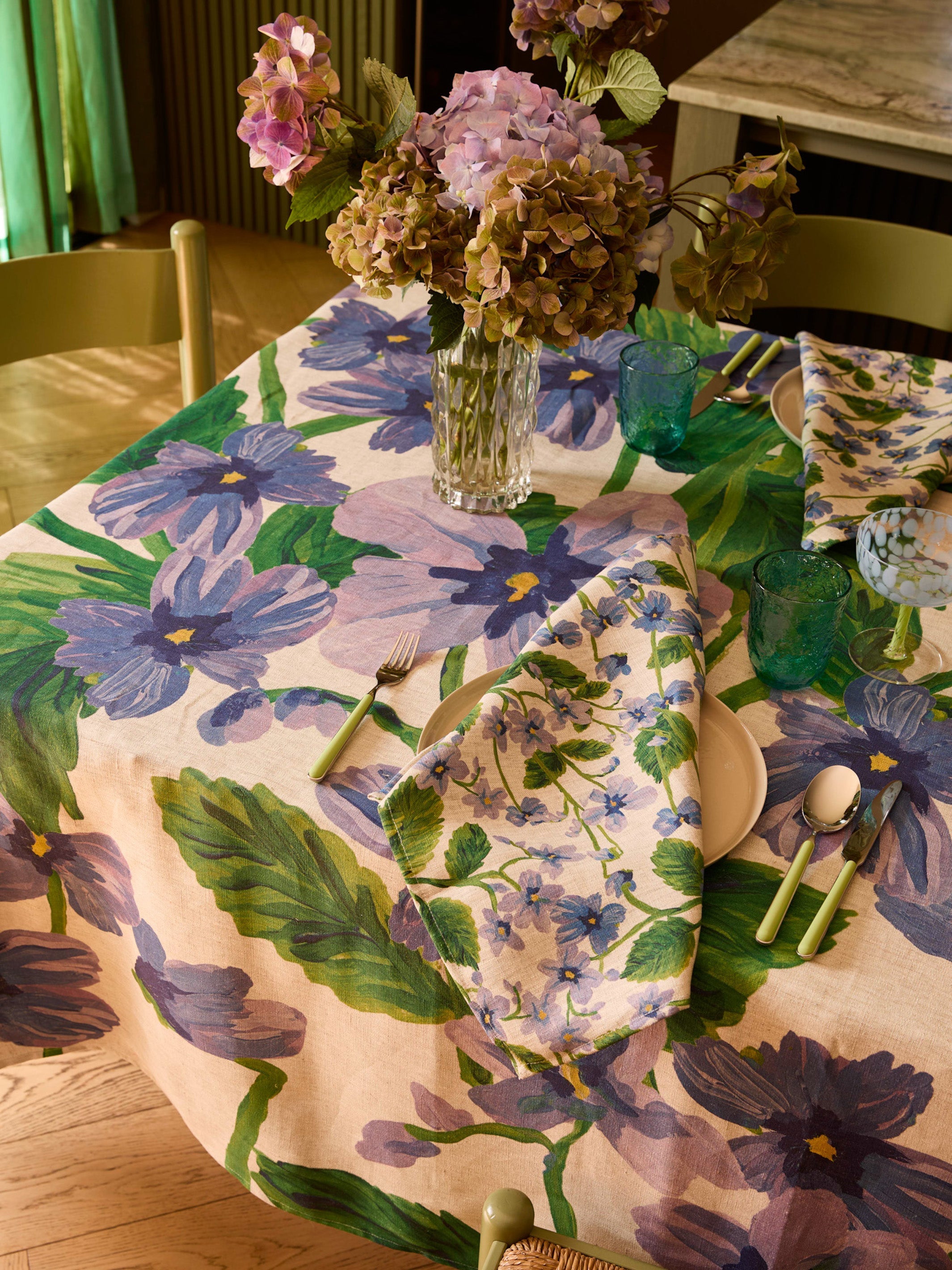 Lilas Blue Napkins - Set Of 4 by Bonnie & Neil