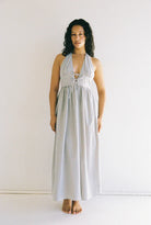 Lily midi dress blue check by JUNI