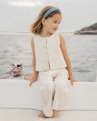 flower girl outfit - pants and top - Logan Pant Natural by Rylee & Cru