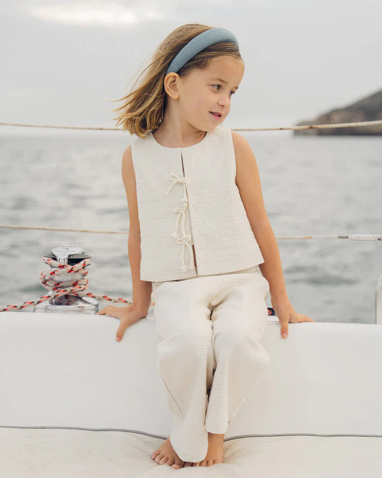 flower girl outfit - pants and top - Logan Pant Natural by Rylee & Cru