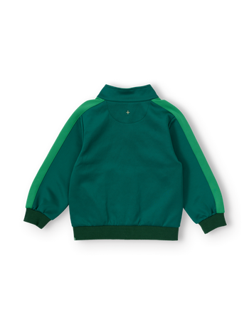 Back view of Logo Track Zip Jacket | Goldie + Ace