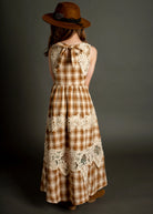 Londra Dress in Ochre Plaid - Little Cove Collective