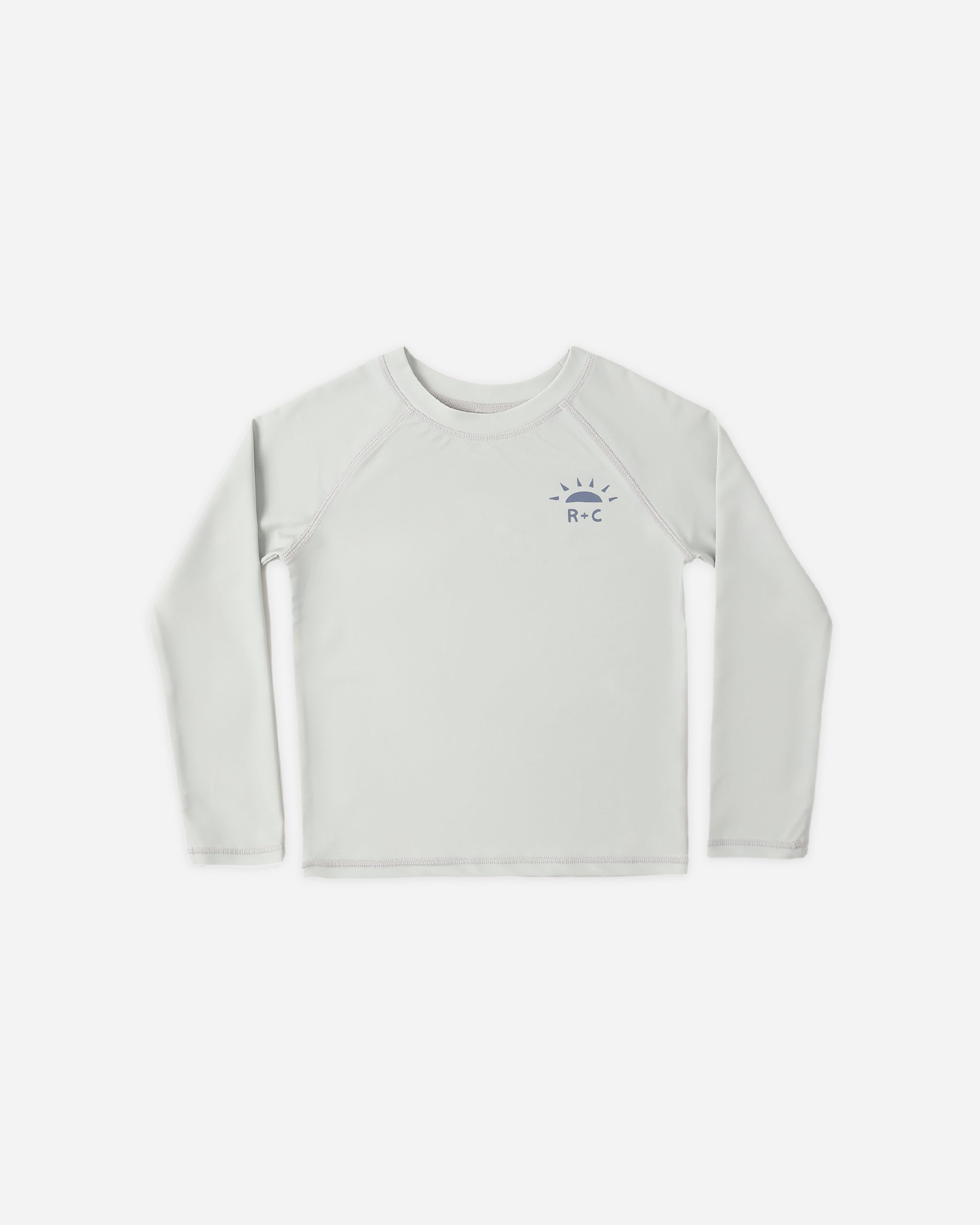 Front view of the Long Sleeve Rashguard Seafoam | Rylee + Cru